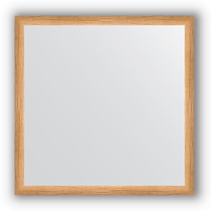 Зеркало в багетной раме - клен 37 мм, 70 х 70 см, Evoform