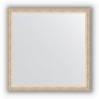 Зеркало в багетной раме - мельхиор 41 мм, 61 х 61 см, Evoform - фото 306898447