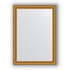 Зеркало в багетной раме - бусы золотые 46 мм, 52 х 72 см, Evoform - фото 306898451