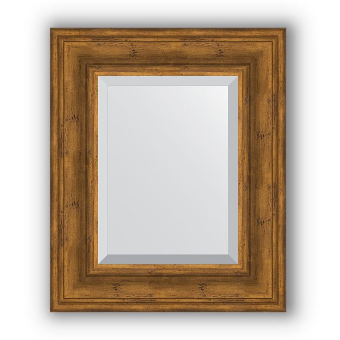 Зеркало с фацетом в багетной раме - травленая бронза 99 мм, 49 х 59 см, Evoform