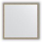Зеркало в багетной раме - витое серебро 28 мм, 68 х 68 см, Evoform - фото 6051778