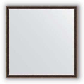 Зеркало в багетной раме - витой махагон 28 мм, 68 х 68 см, Evoform