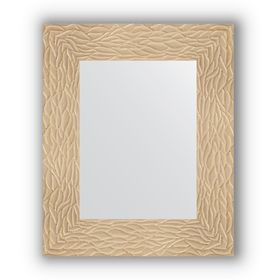 Зеркало в багетной раме - золотые дюны 90 мм, 46 х 56 см, Evoform