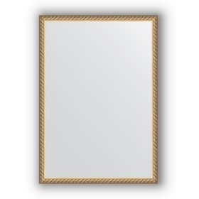 Зеркало в багетной раме - витая латунь 26 мм, 48 х 68 см, Evoform
