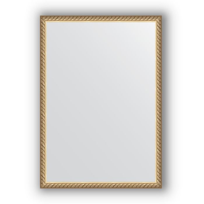 Зеркало в багетной раме - витая латунь 26 мм, 48 х 68 см, Evoform