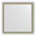 Зеркало в багетной раме - витое серебро 28 мм, 58 х 58 см, Evoform - фото 6051818