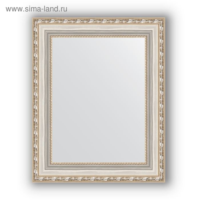 Зеркало в багетной раме - версаль серебро 64 мм, 42 х 52 см, Evoform - Фото 1