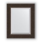 Зеркало с фацетом в багетной раме - палисандр 62 мм, 41 х 51 см, Evoform - фото 306898547