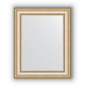 Зеркало в багетной раме - золотые бусы на серебре 60 мм, 41 х 51 см, Evoform