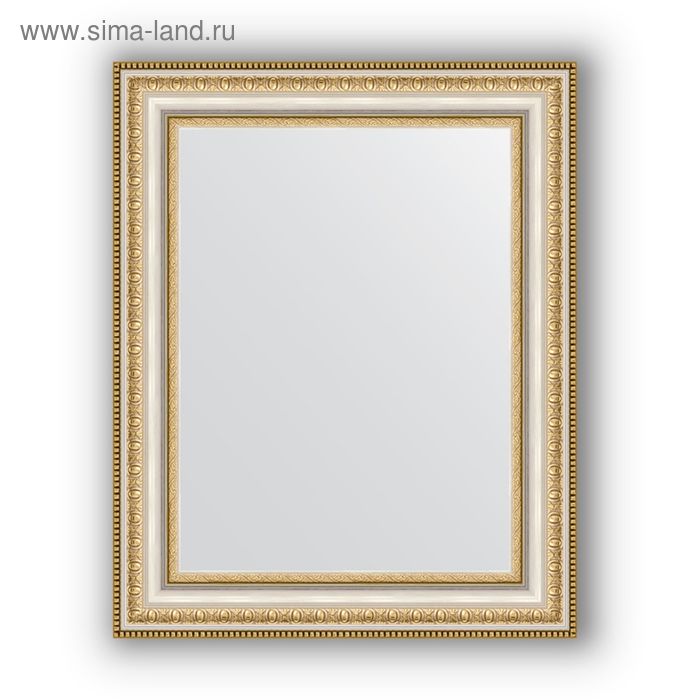 Зеркало в багетной раме - золотые бусы на серебре 60 мм, 41 х 51 см, Evoform - Фото 1