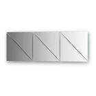 Зеркальная плитка с фацетом 15 мм, - комплект 6 шт треугольник 25 х 25 см, серебро Evoform - фото 6051895