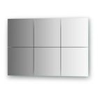 Зеркальная плитка с фацетом 15 мм, - комплект 6 шт квадрат 20 х 20 см, серебро Evoform - фото 6051900