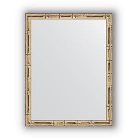 Зеркало в багетной раме - серебряный бамбук 24 мм, 34 х 44 см, Evoform