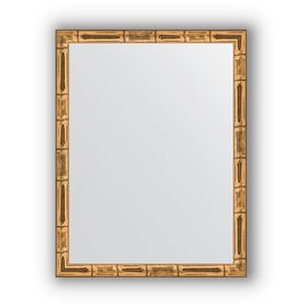 Зеркало в багетной раме - золотой бамбук 24 мм, 34 х 44 см, Evoform