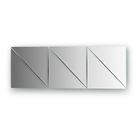 Зеркальная плитка с фацетом 10 мм, - комплект 6 шт треугольник 20 х 20 см, серебро Evoform - фото 297886692