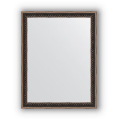 Зеркало в багетной раме - витой махагон 28 мм, 35 х 45 см, Evoform