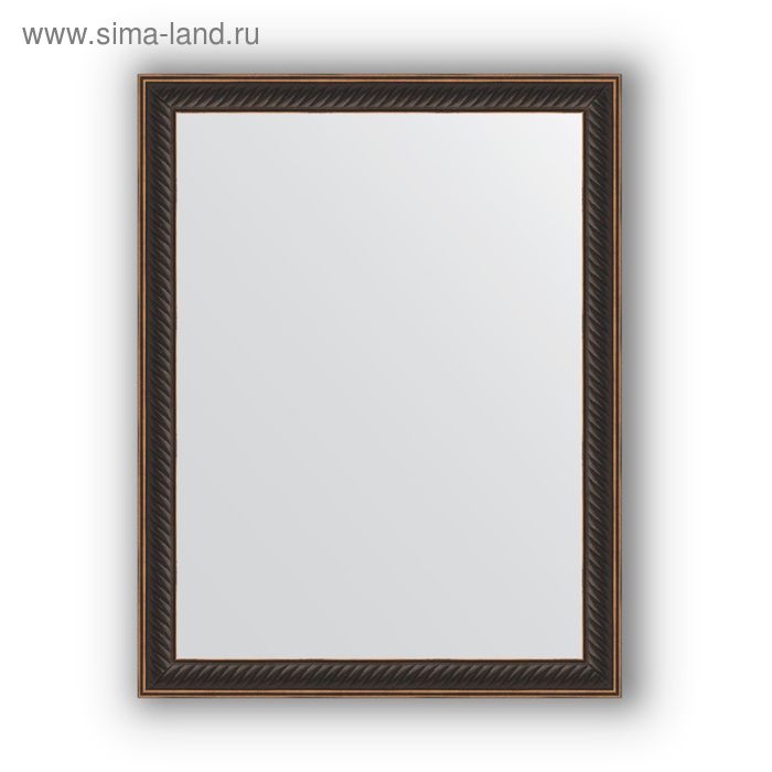 Зеркало в багетной раме - витой махагон 28 мм, 35 х 45 см, Evoform - Фото 1