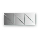 Зеркальная плитка с фацетом 10 мм, - комплект 6 шт треугольник 15 х 15 см, серебро Evoform - фото 297886727