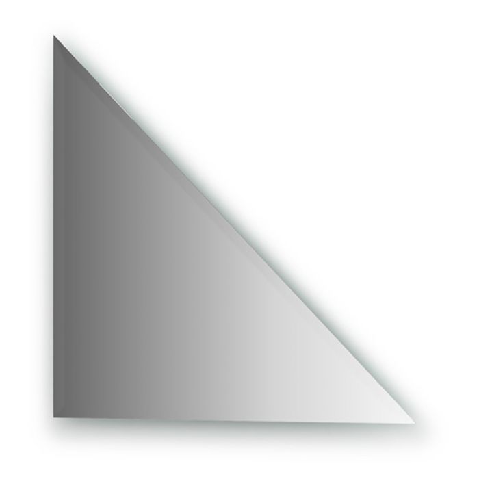 Зеркальная плитка с фацетом 15 мм, треугольник 50 х 50 см, серебро Evoform