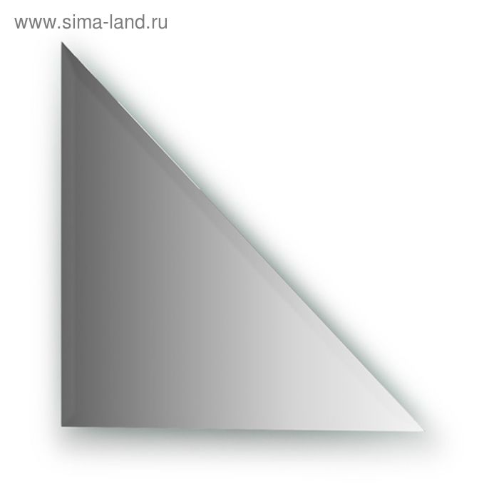 Зеркальная плитка с фацетом 15 мм, треугольник 40 х 40 см, серебро Evoform - Фото 1