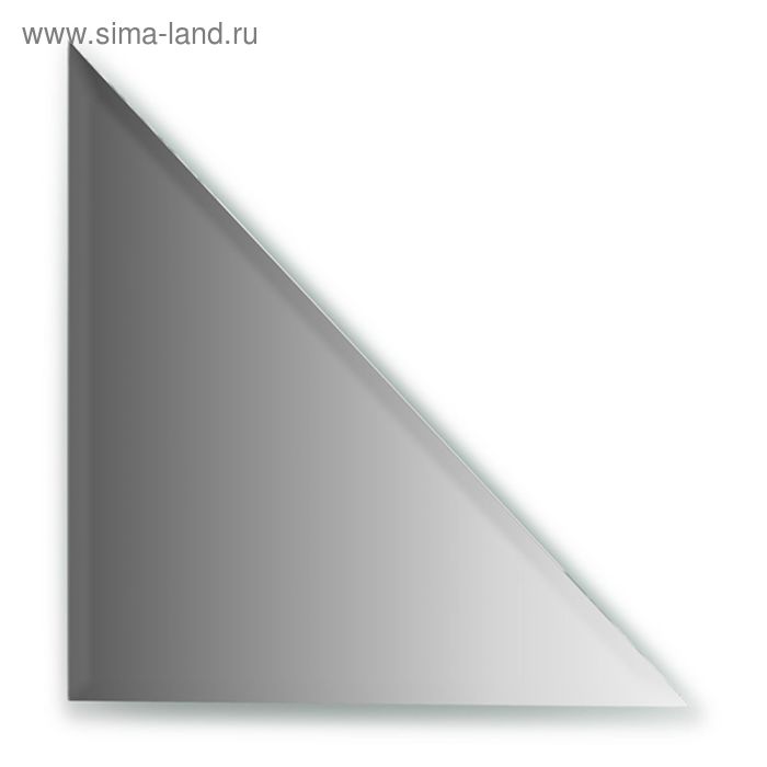 Зеркальная плитка с фацетом 10 мм, треугольник 30 х 30 см, серебро Evoform - Фото 1