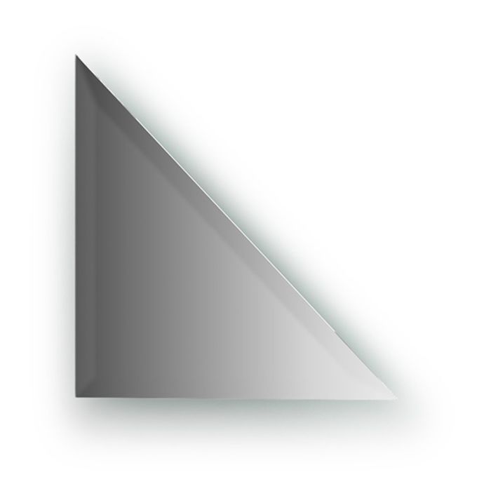 Зеркальная плитка с фацетом 15 мм, треугольник 25 х 25 см, серебро Evoform
