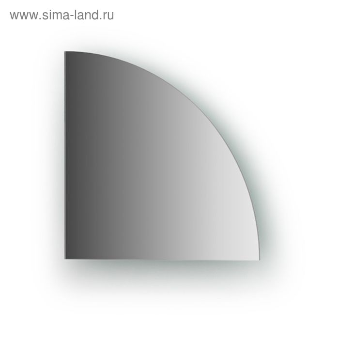 Зеркальная плитка со шлифованной кромкой четверть круга 20 х 20 см, серебро Evoform - Фото 1