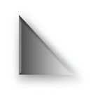 Зеркальная плитка с фацетом 10 мм, треугольник 20 х 20 см, серебро Evoform - фото 6052005