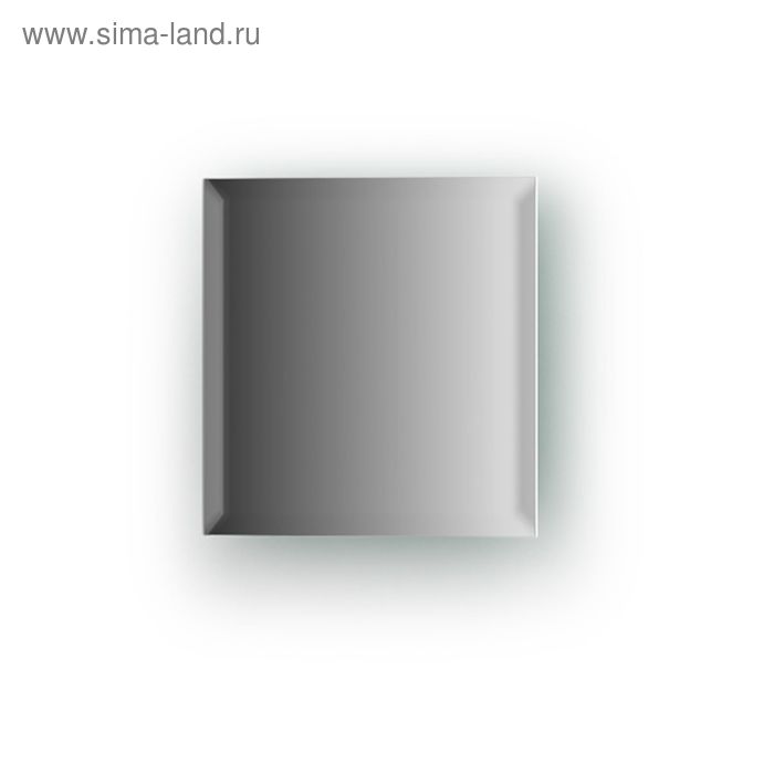 Зеркальная плитка с фацетом 10 мм, квадрат 15 х 15 см, серебро Evoform - Фото 1