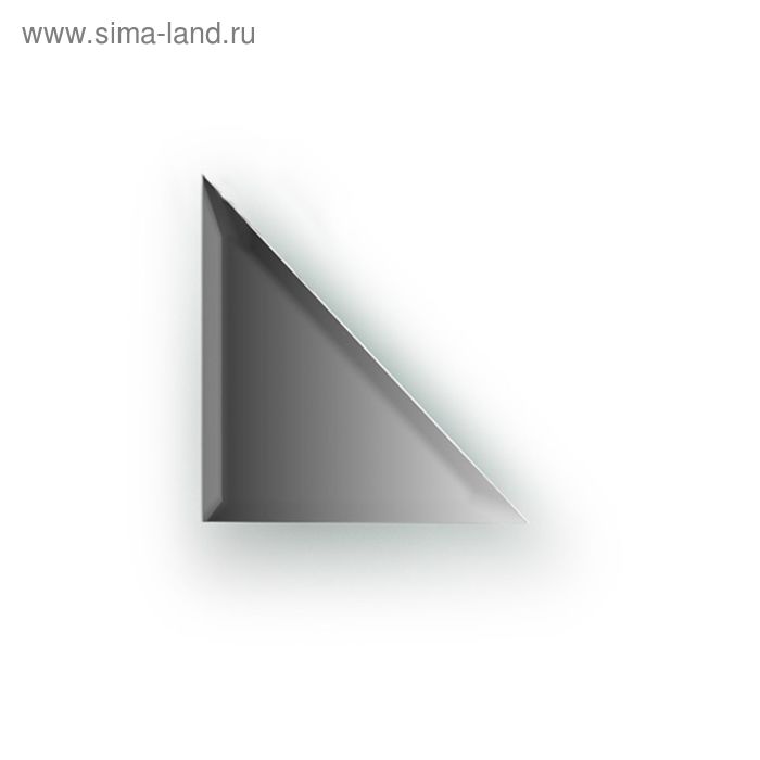 Зеркальная плитка с фацетом 10 мм, треугольник 15 х 15 см, серебро Evoform - Фото 1