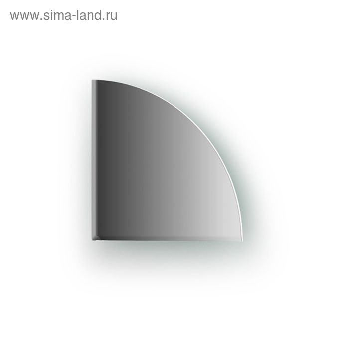 Зеркальная плитка с фацетом 5 мм, четверть круга 15 х 15 см, серебро Evoform - Фото 1
