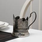 Подстаканник «Космос», d=7.2 см, никелированный, с чернением - Фото 3