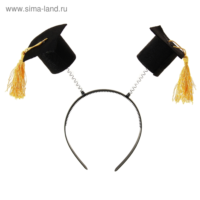 Карнавальный ободок "Бакалавр", цвет черный - Фото 1