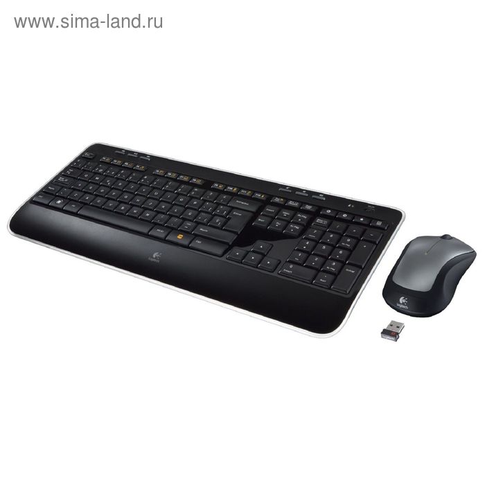 Комплект клавиатура и мышь Logitech MK520, беспроводной, мембранный, 1000 dpi, черный, USB - Фото 1