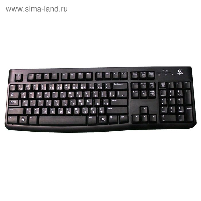 Клавиатура Logitech K120 EER, проводная, мембранная, 104 кнопки, USB, черная - Фото 1