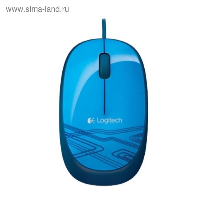 Мышь Logitech M105, проводная, оптическая, 1000 dpi, USB, синяя - Фото 1