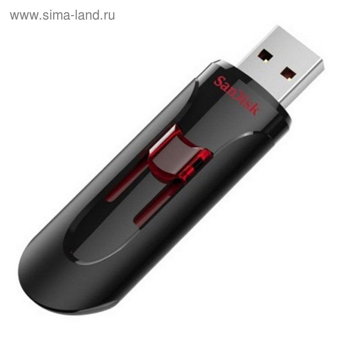Флешка USB3.0 Sandisk Cruzer Glide SDCZ600-256G-G35, 256 Гб, черно-красная - Фото 1