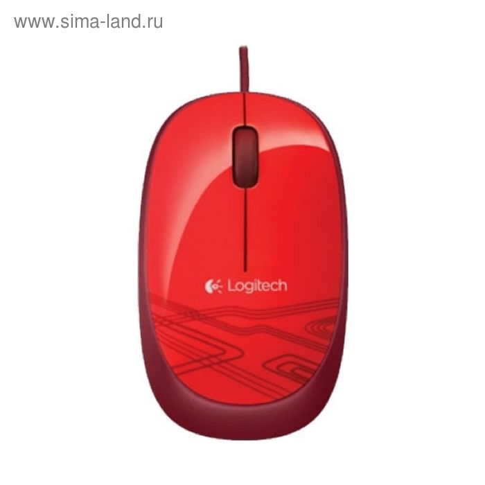 Мышь Logitech M105, проводная, оптическая, 1000 dpi, USB, красная - Фото 1