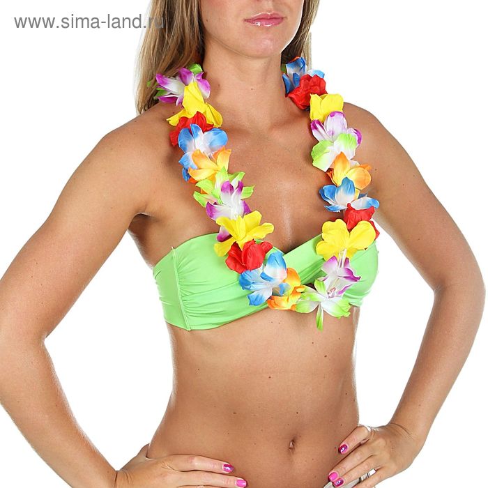 Гавайское ожерелье световое «Цветочки» - Фото 1