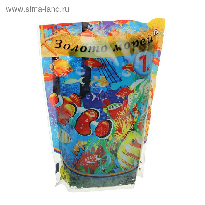 Мраморная крошка "Золото Морей" салатово-зеленая, 5-10мм, 1кг - Фото 1