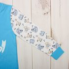 Пижама для мальчика (джемпер, брюки) "Принт", рост 122-128 см (34), цвет голубой 360Д-1121 - Фото 4