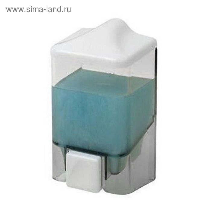 Дозатор для мыла 500 мл, цвет прозрачный-белый - Фото 1