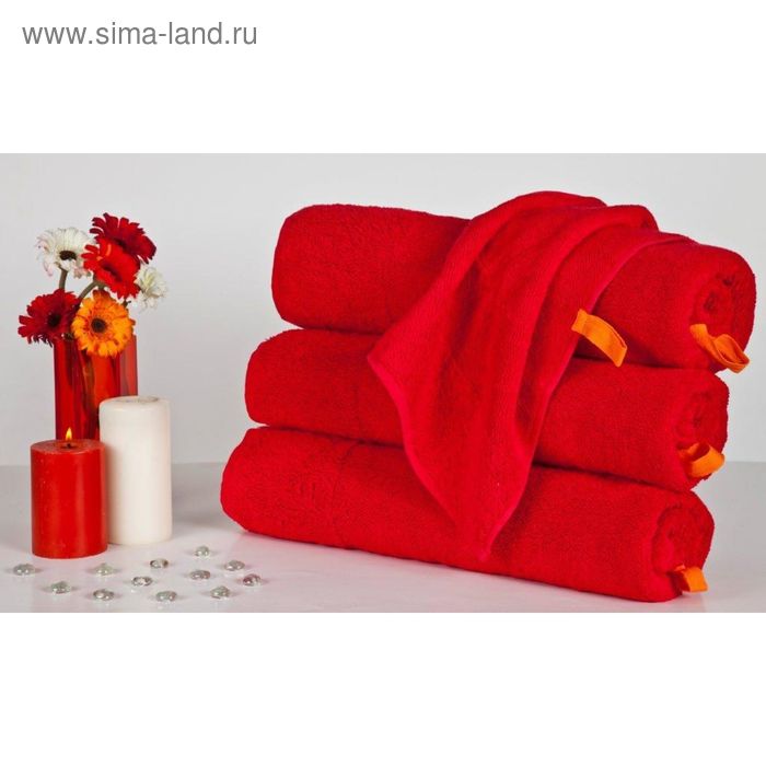 Полотенце Indigo, размер 50 × 90 см, красный - Фото 1