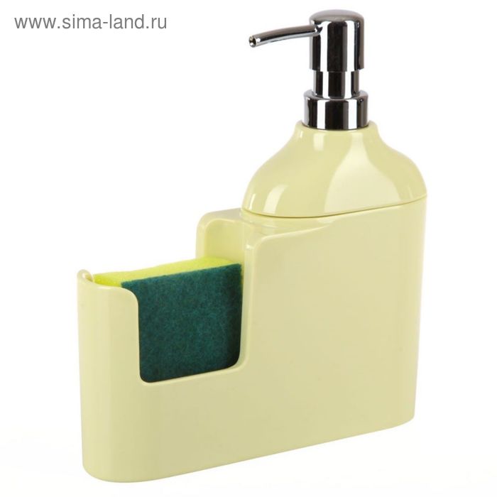 Дозатор для моющих жидкостей 300 мл Veroni, цвет жёлтый - Фото 1