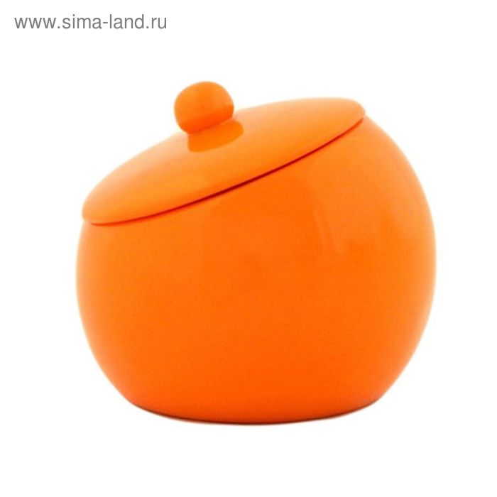 Контейнер для ватных палочек Nora, цвет оранжевый - Фото 1