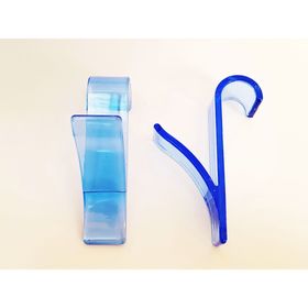 Набор крючков для полотенцесушителя 2 шт, цвет прозрачно-голубой