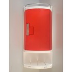 Шкафчик угловой для ванной с 2-мя открытыми полками и 1-ой полкой с дверкой, цвет прозрачно-красный - фото 297887165