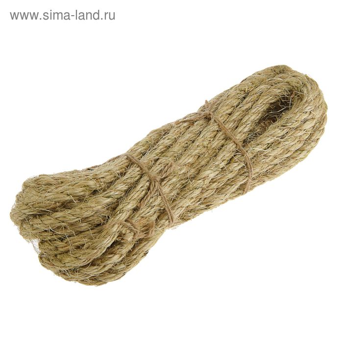 Верёвка сизалевая кручёная 12 мм (10 м) - Фото 1
