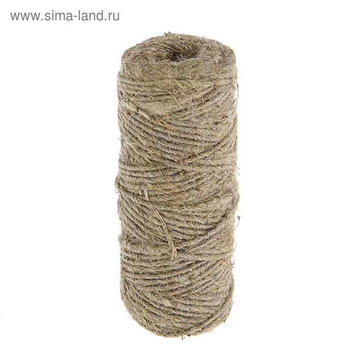 Верёвка упаковочная пеньковая, кручёная 1,5 мм (40 м) - Фото 1