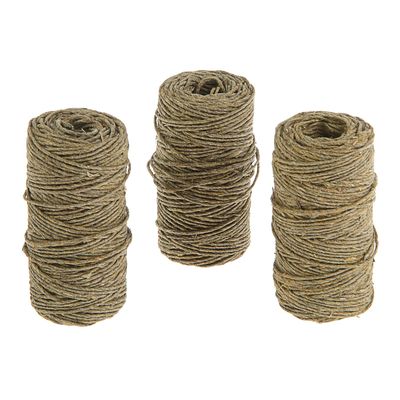 Набор верёвок упаковочных пеньковых, кручёных 1 мм (3×50 м)